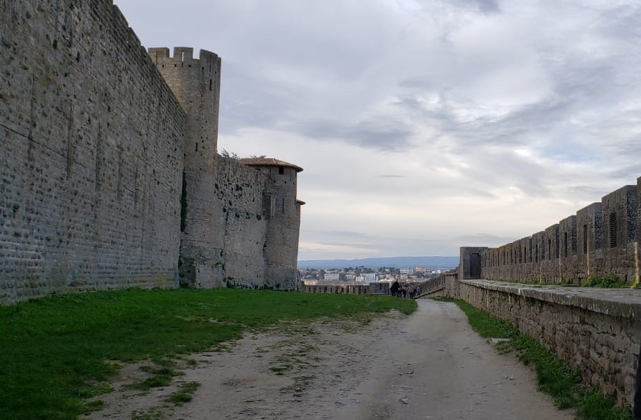Muralhas na Cité medieval de Carcassonne